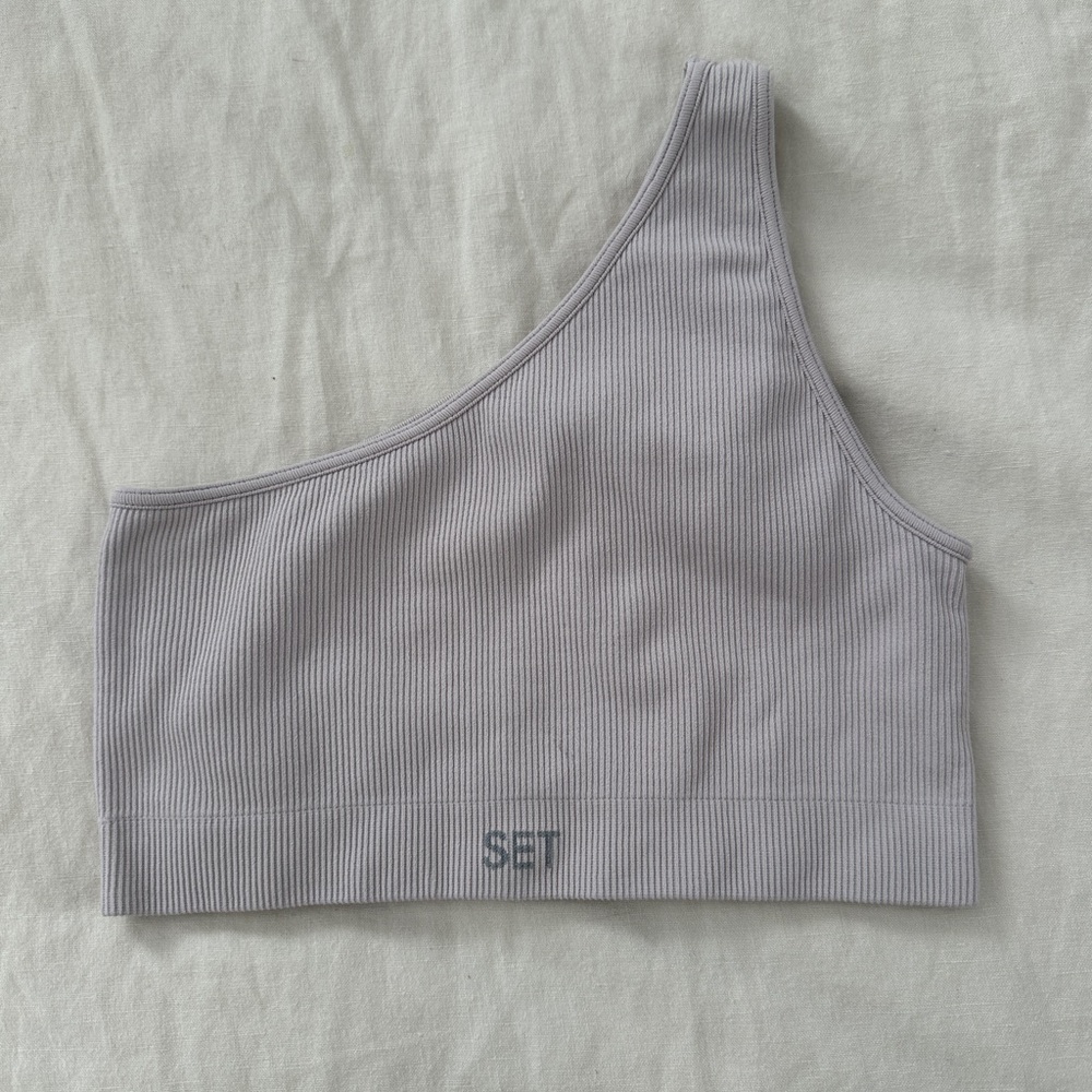 Set Active ribbed one shoulder bra